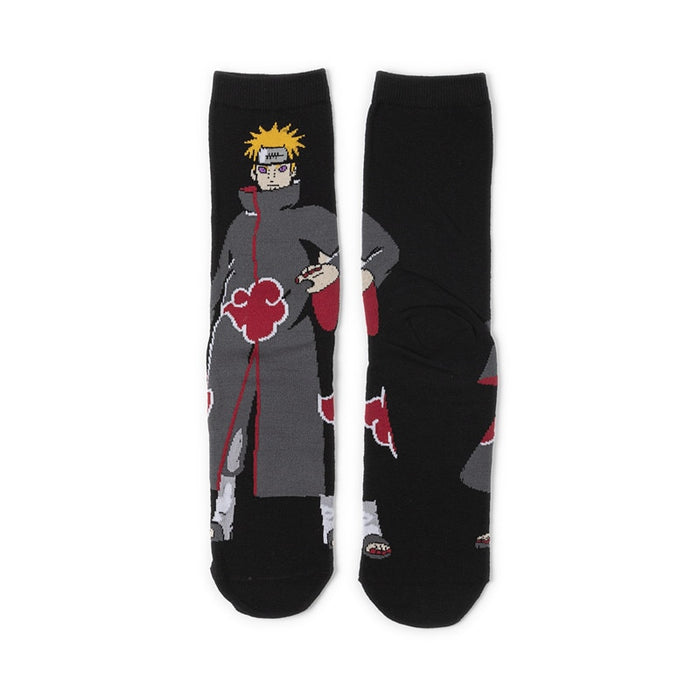 Naruto 'Pain With Akatsuki Cloak' Crew Socks