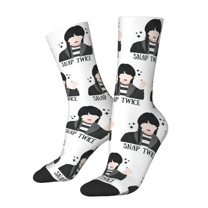 Wednesday Addams "Sketch Drawing Wednesday Addams" Crew Socks