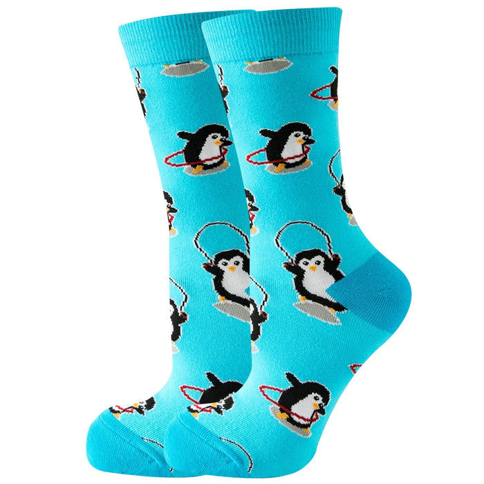 'Playing Penguin' Crew Socks