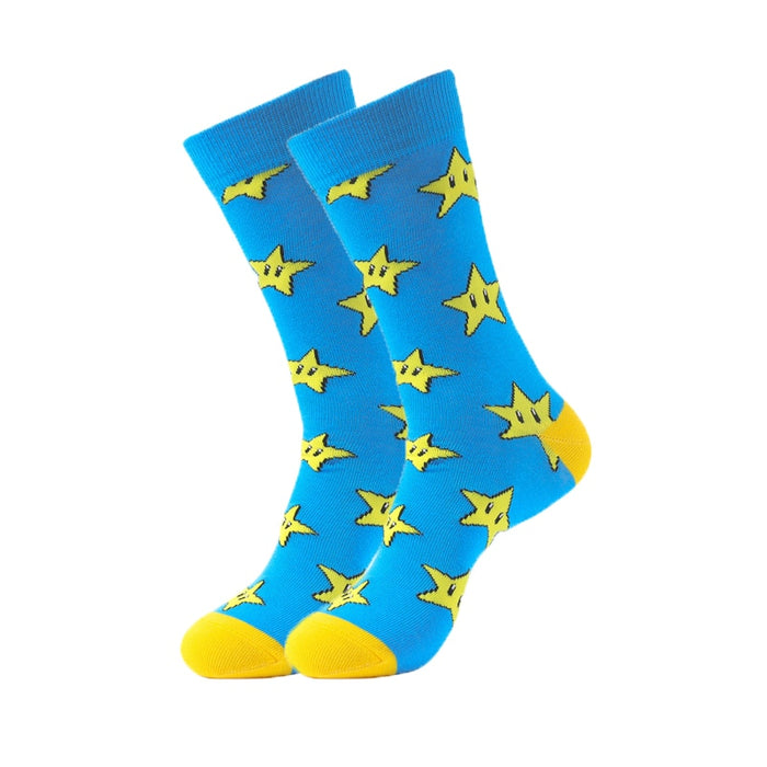 Super Mario 'Power Up Star' Crew Socks