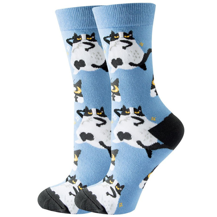 'Chillin Kitty' Crew Socks