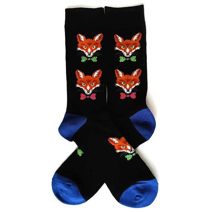 'Fox Wearing Tie' Crew Socks