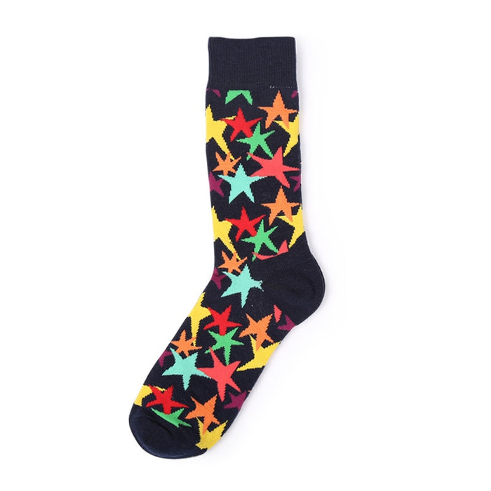 "Vibrant Stars" Crew Socks