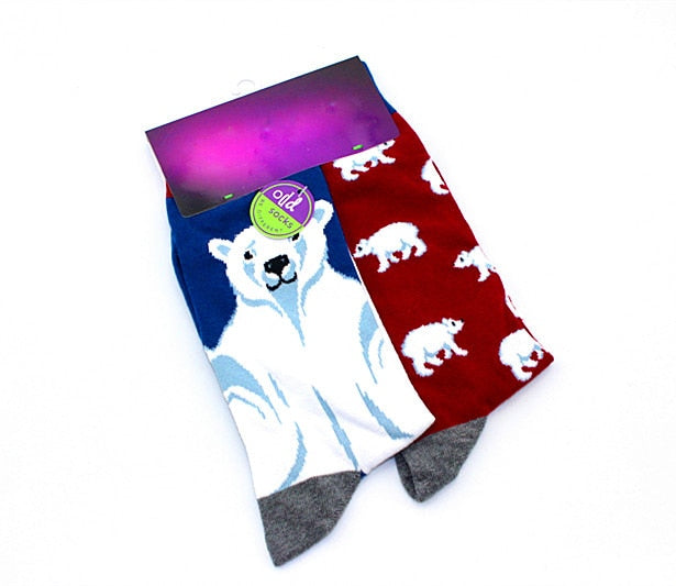 Mismatch 'Playful Polar Bears' Crew Socks