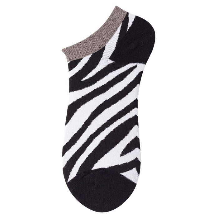 'Zebra Skin' Ankle Socks