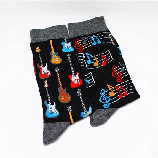 Mismatch 'Music Guitar' Crew Socks