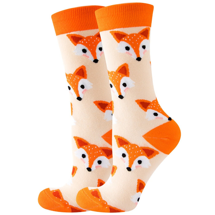 'Orange Fox' Crew Socks