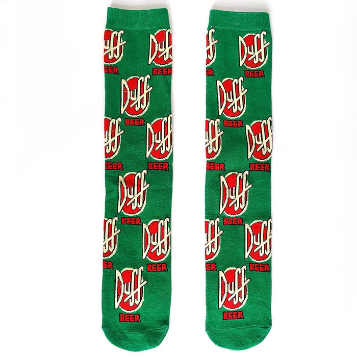 The Simpsons 'Duff Beer | Green' Crew Socks