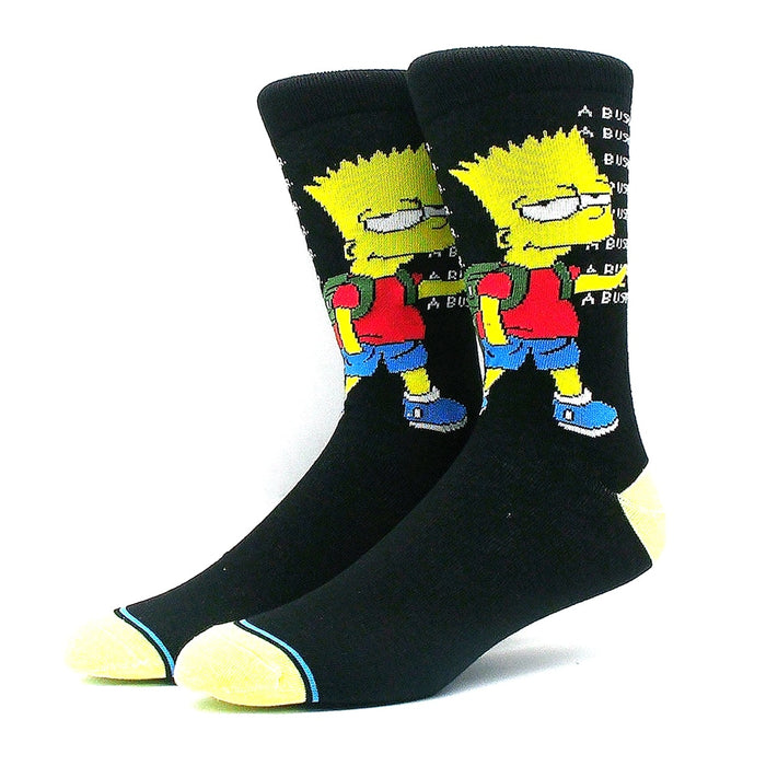 The Simpsons 'Bart Simpson' Crew Socks