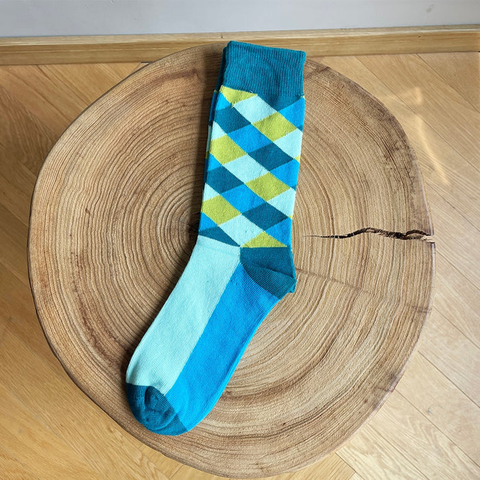 "Colored Stripes" Crew Socks