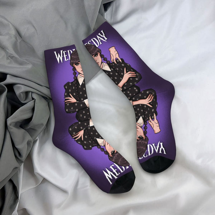 Wednesday Addams "Wednesday Addams With Thing Animated" Crew Socks