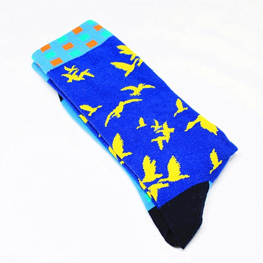 'Flock Of Birds' Crew Socks