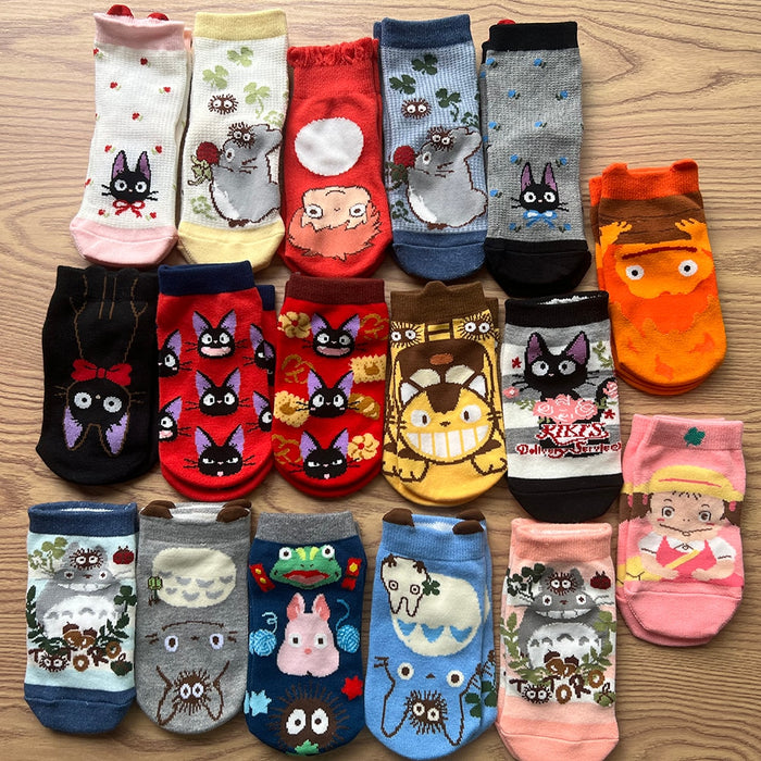 My Neighbor Totoro "Totoro And Leaves" Ankle Socks