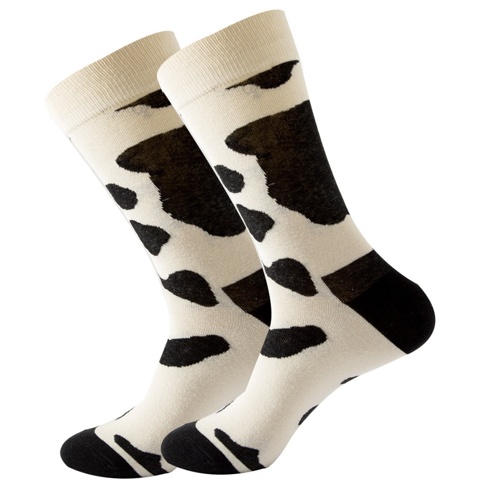 'Cow Print' Crew Socks — Little Sock Store