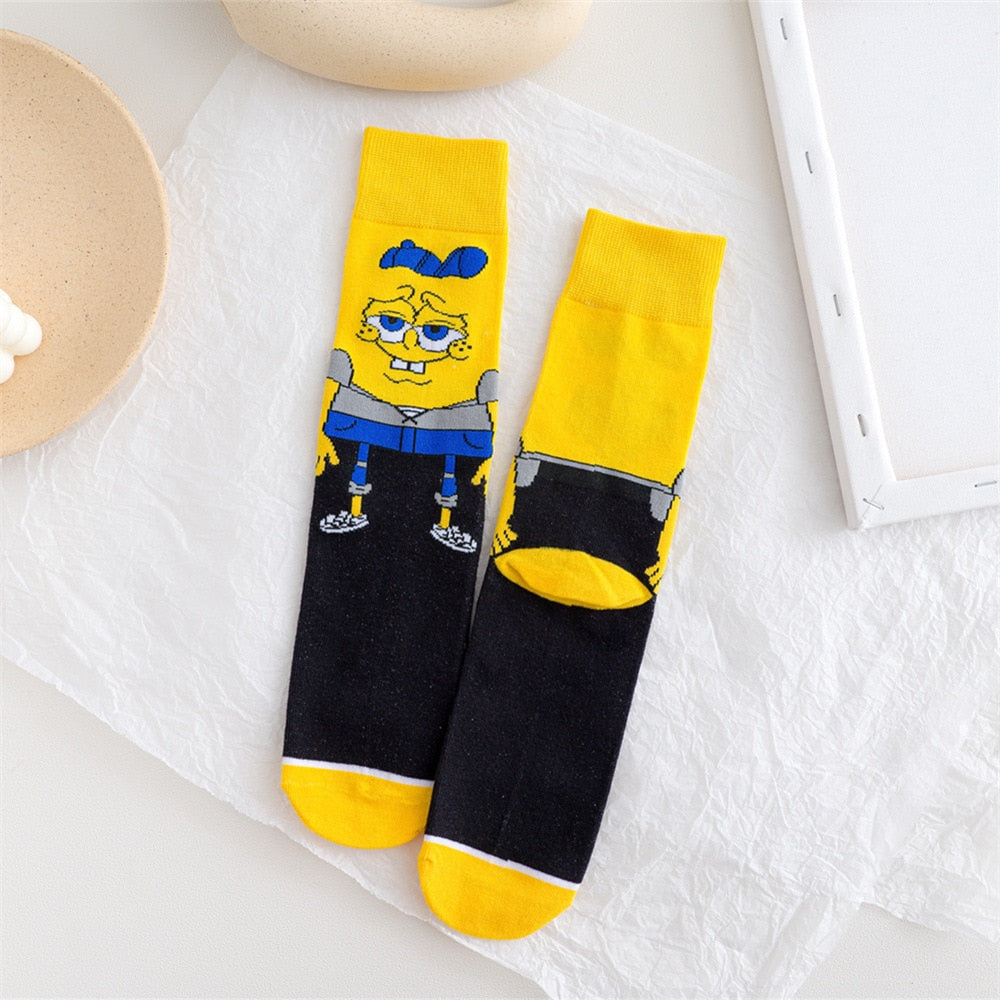 Spongebob 'On Fleek Spongebob' Crew Socks — Little Sock Store