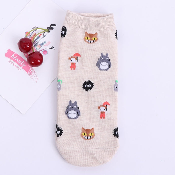 My Neighbor Totoro "My Neighbor Totoro Characters Minimal" Ankle Socks